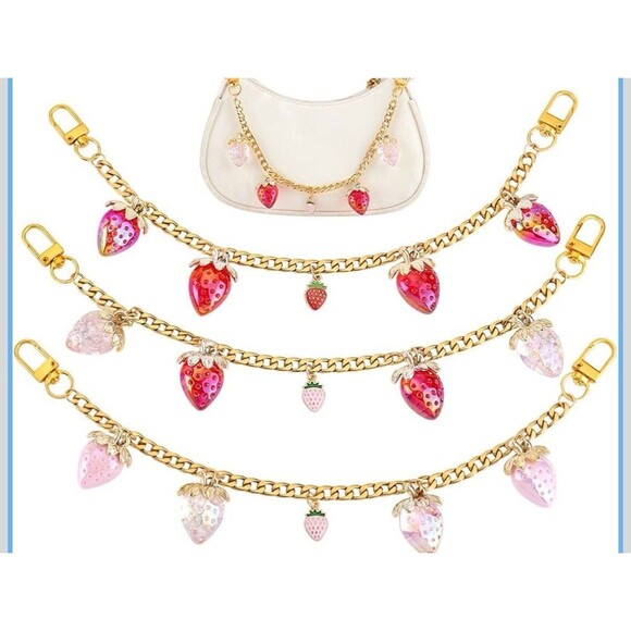 Viral Juicy Couture Sweet N Juicy Strawberry Mini Barrel Bag w/ bonus chain - Picture 7 of 7